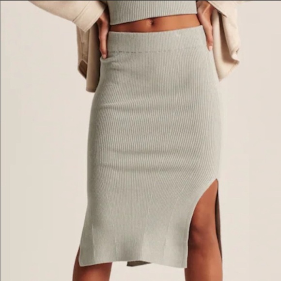 abercrombie & fitch sweater side slit skirt - Picture 1 of 13